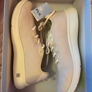 FLX White Wool Sneakers